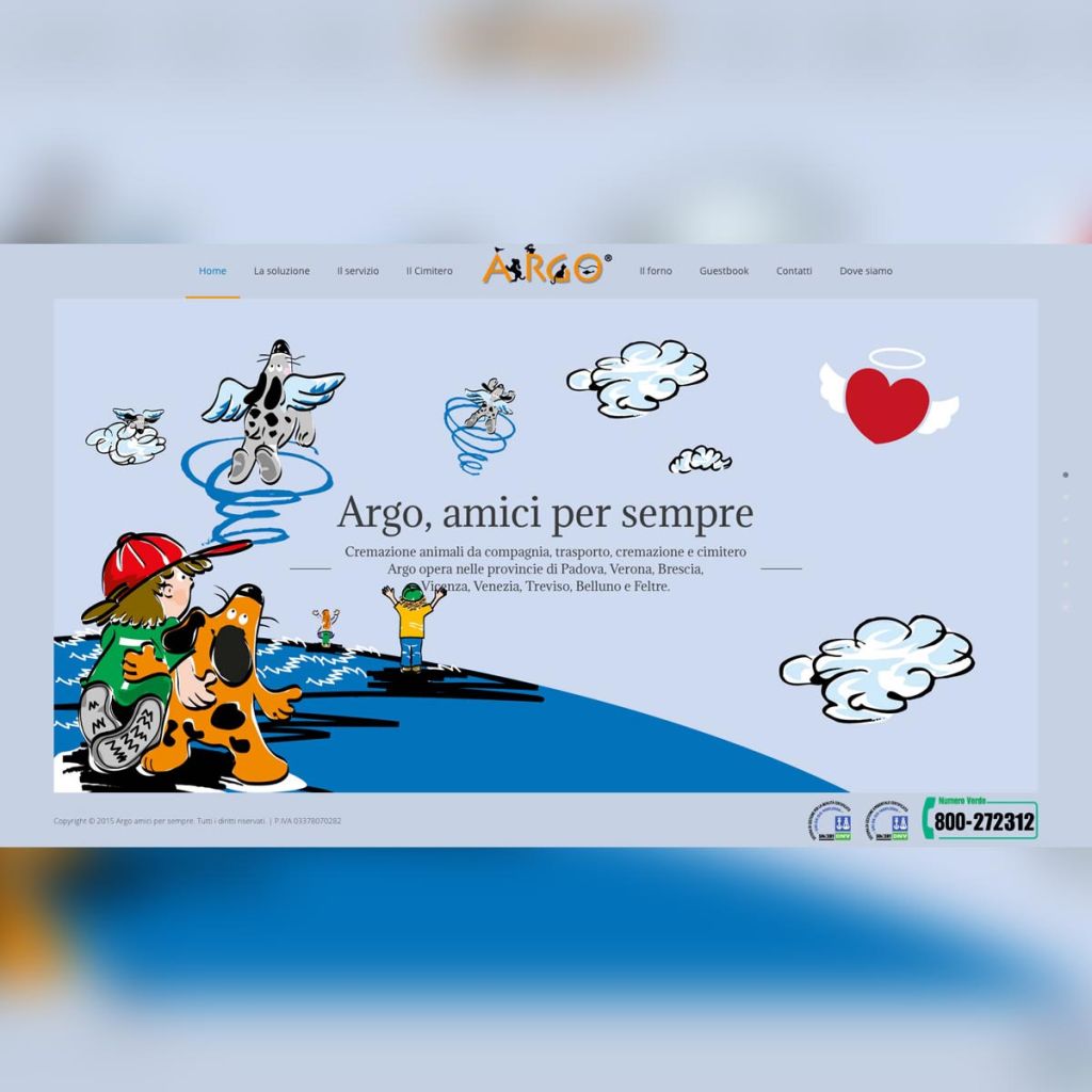 Argo, amici per sempre, sito web